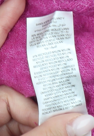 Seasalt Cornwall Women’s Pink Roll Neck Wool Blend Jumper Size 12