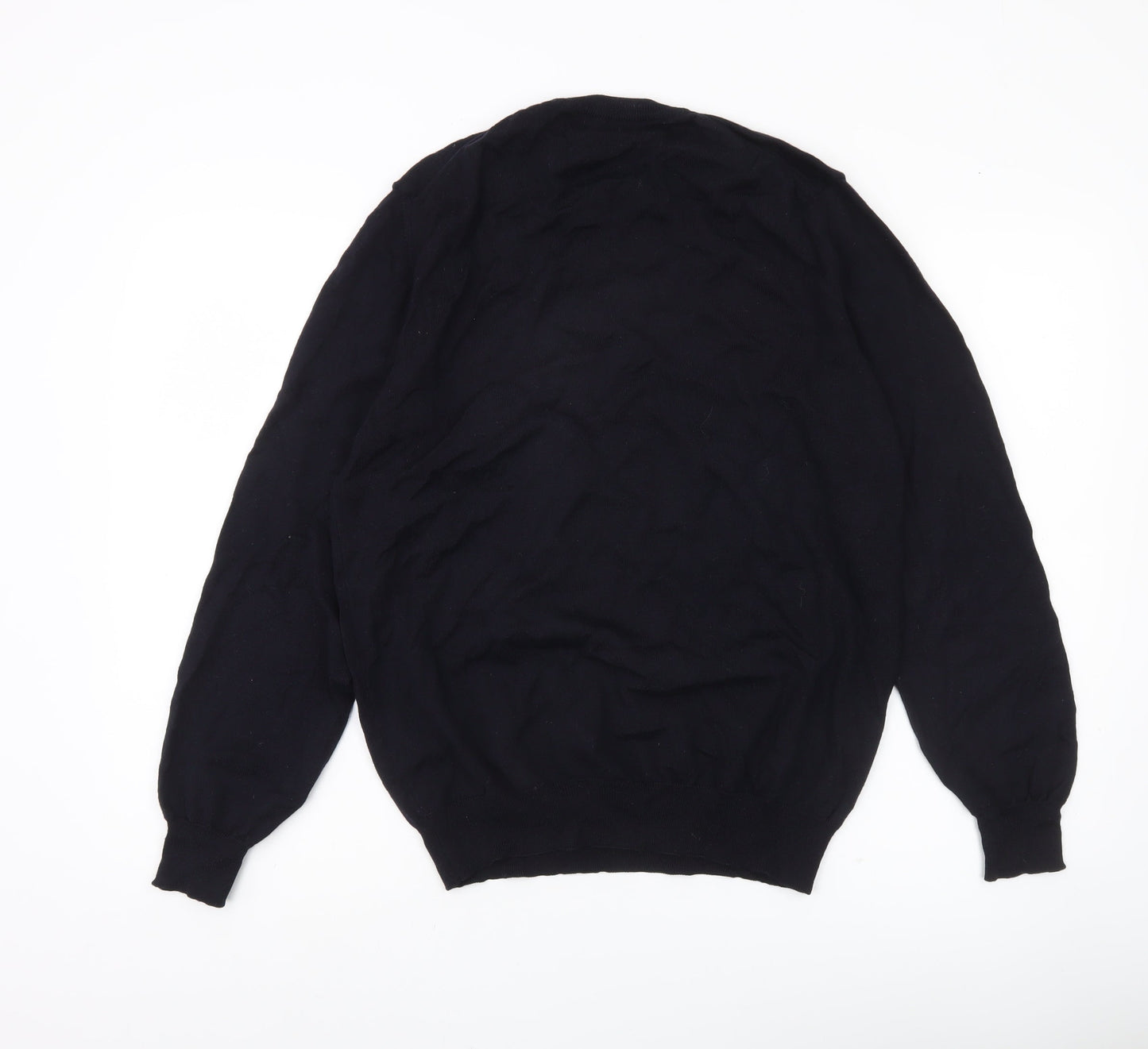 Calvin Klein Men’s Black Wool Jumper Size L Crew Neck Pullover