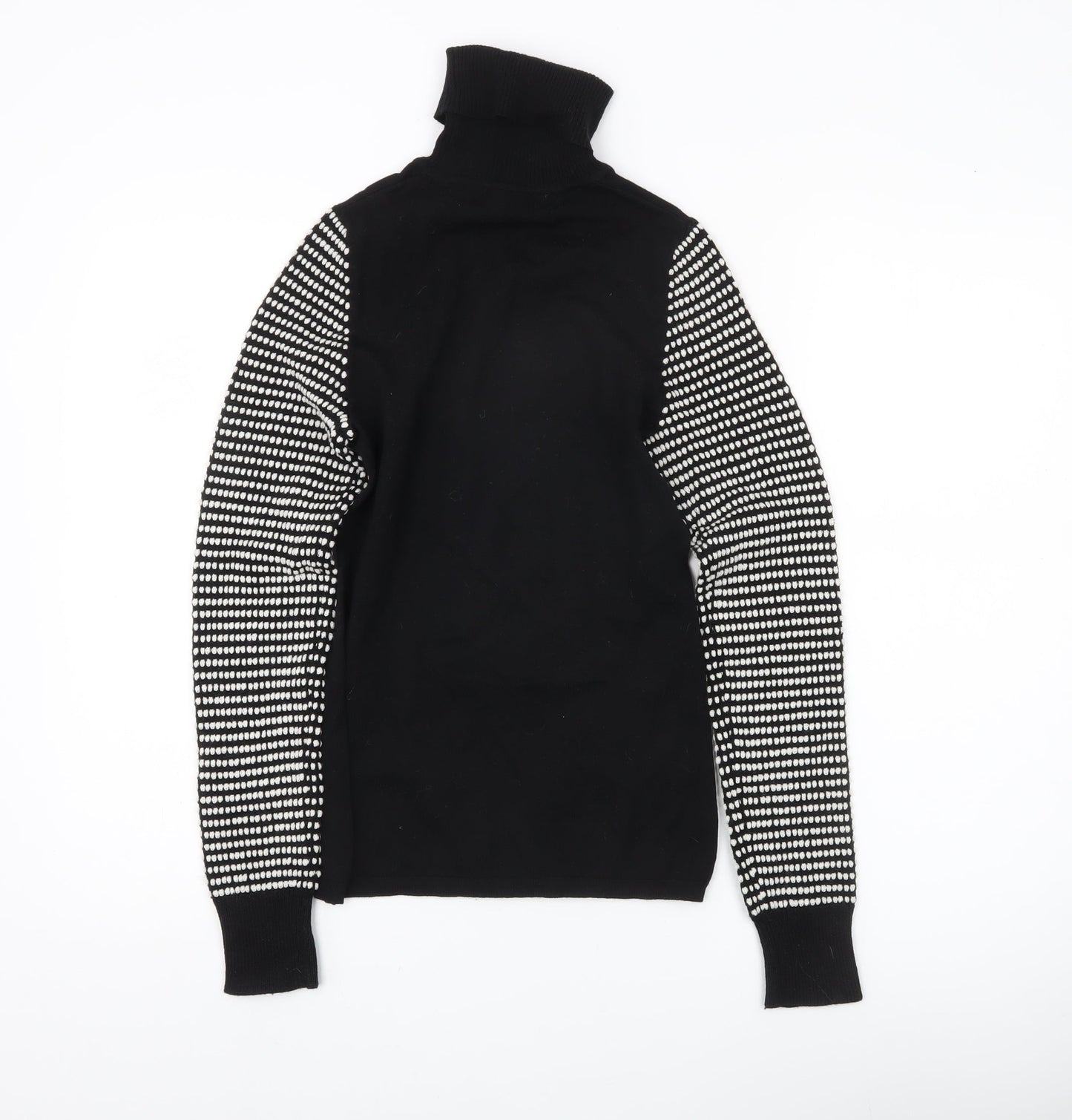 Karen Millen Women’s Black Roll Neck Knit Jumper Size 8 Slim Fit