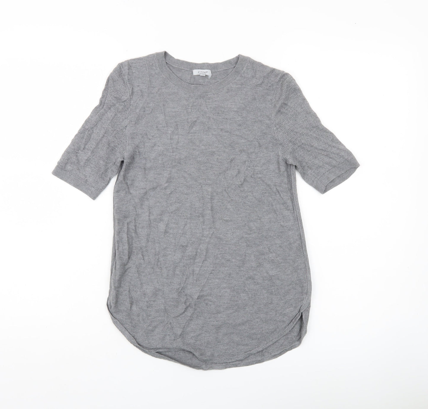 Jigsaw Women’s Grey Wool Viscose Knit Pullover Jumper Size S