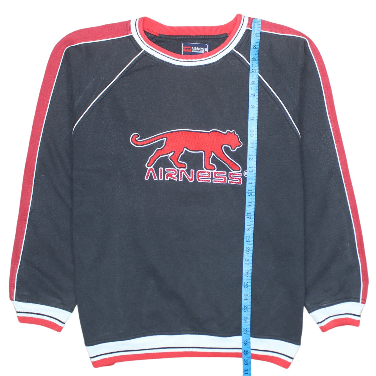 Airness Men’s Black Red XL Pullover Sweatshirt Graphic Logo Sportswear