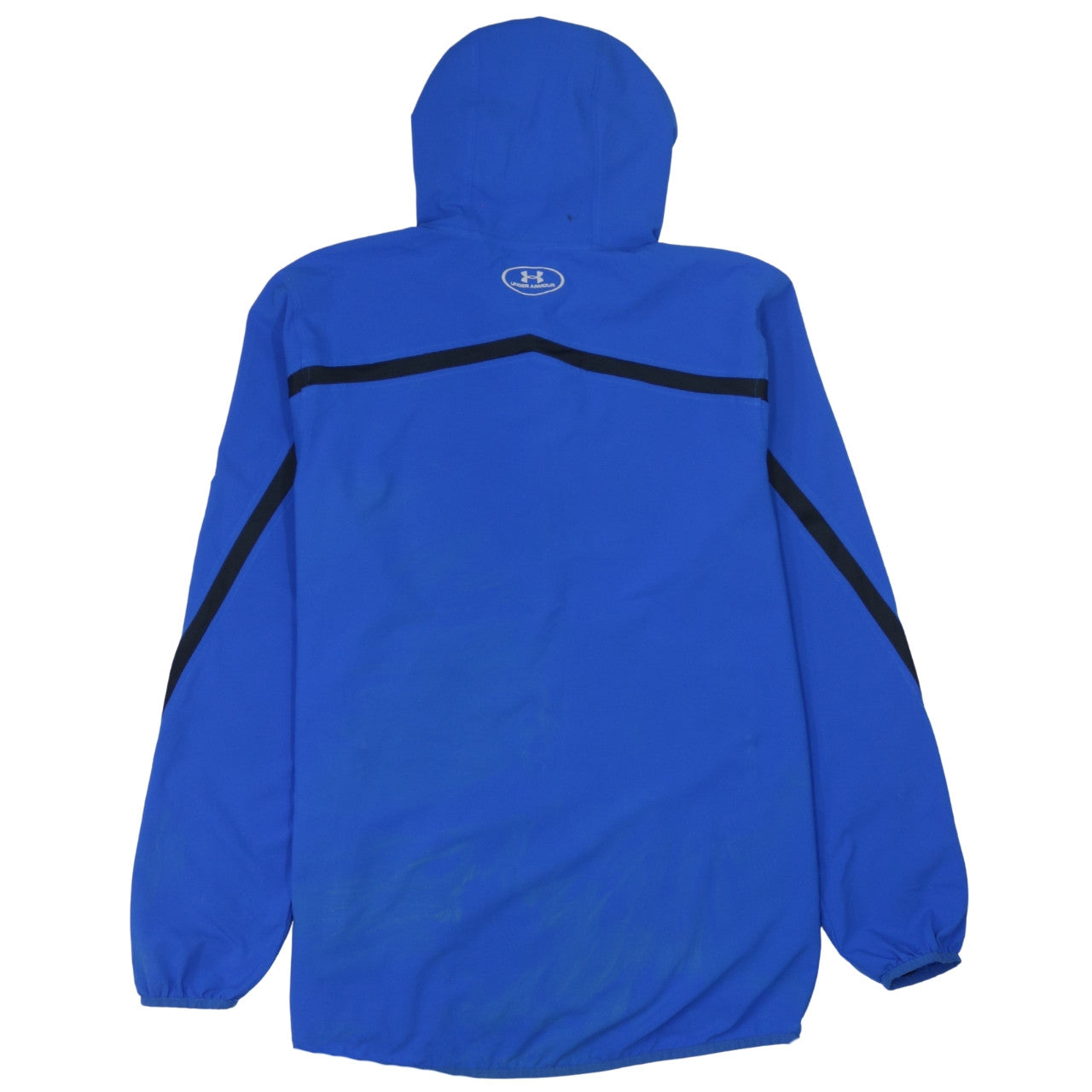 Under Armour Men's Blue M Windbreaker Full Zip Hooded Running Jacket