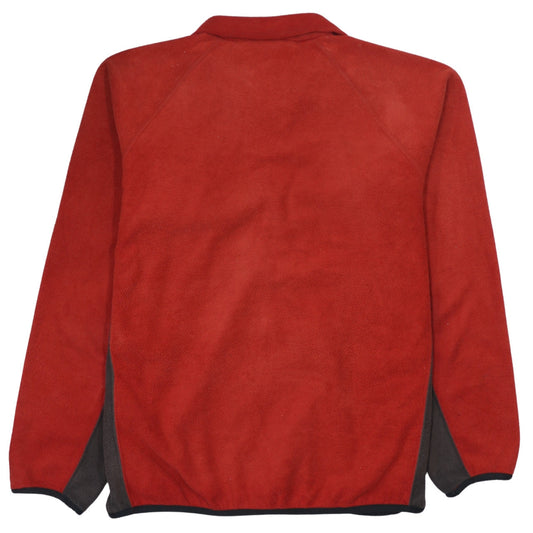 Helly Hansen Men's Red Fleece Jacket M Full Zip Outdoor Hiking