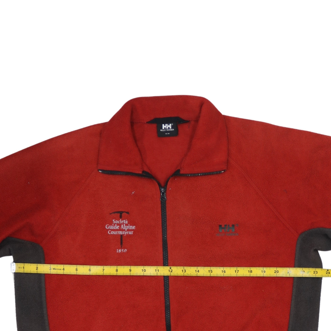 Helly Hansen Men's Red Fleece Jacket M Full Zip Outdoor Hiking