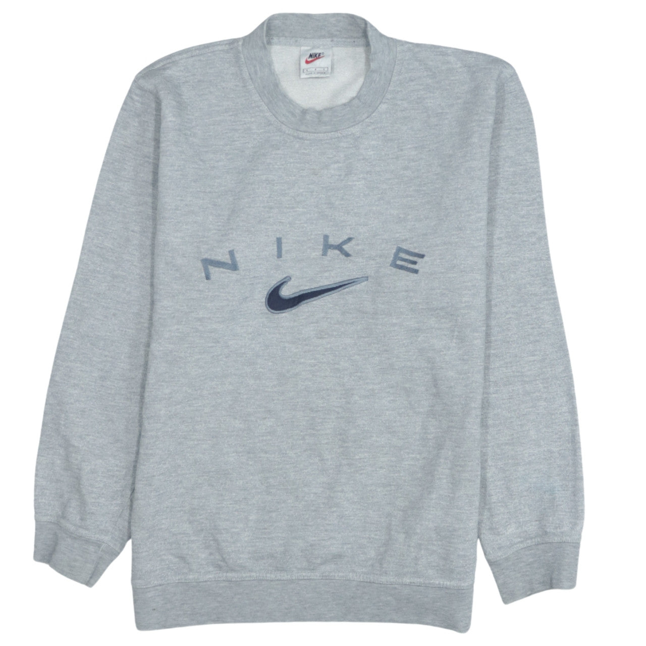 Nike Men’s Grey Pullover Sweatshirt Small Retro Logo Sportswear