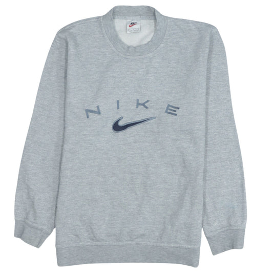 Nike Men’s Grey Pullover Sweatshirt Small Retro Logo Sportswear