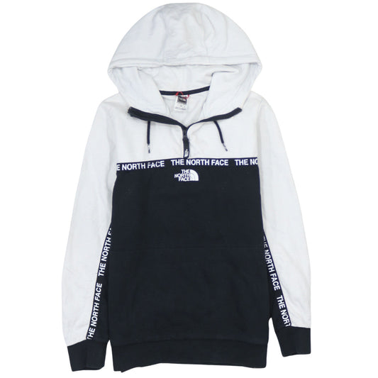 The North Face Womens Black White Small Hoodie Sweatshirt Cotton