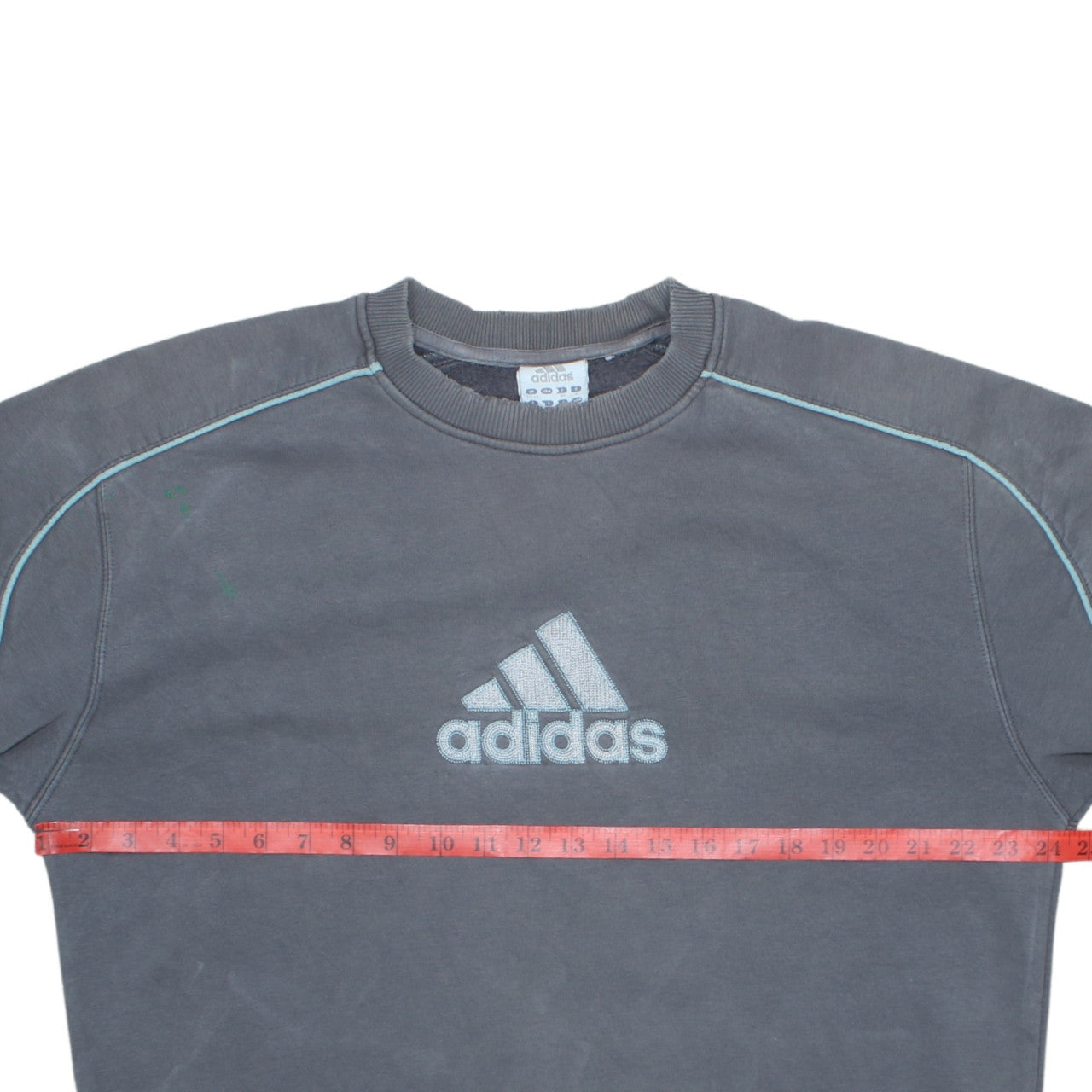 Adidas Mens Grey Sweatshirt L Crew Neck Pullover Logo Sportswear