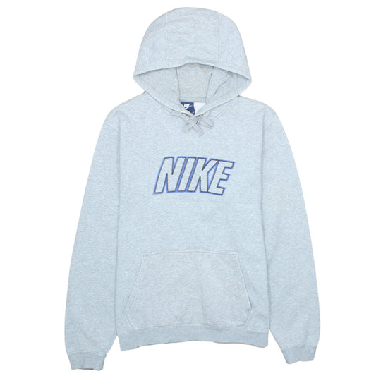 Nike Men’s Grey Pullover Hoodie Medium Logo Sportswear Fleece