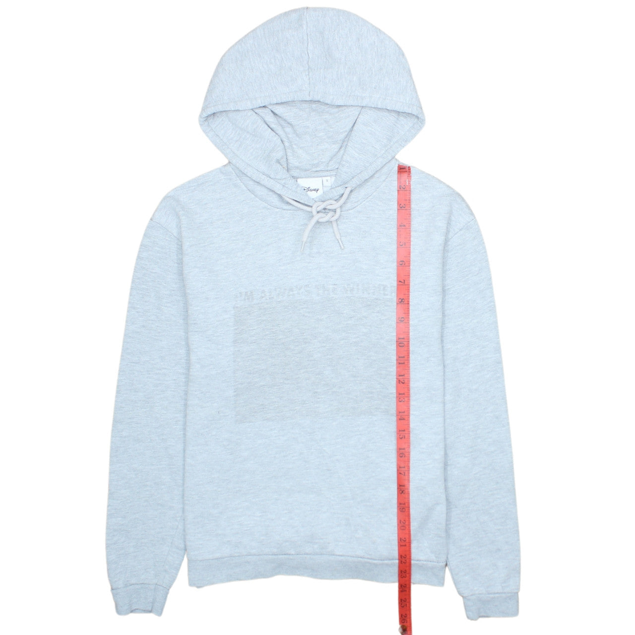 Disney Womens Grey Pullover Hoodie Size S Cotton Blend Casual