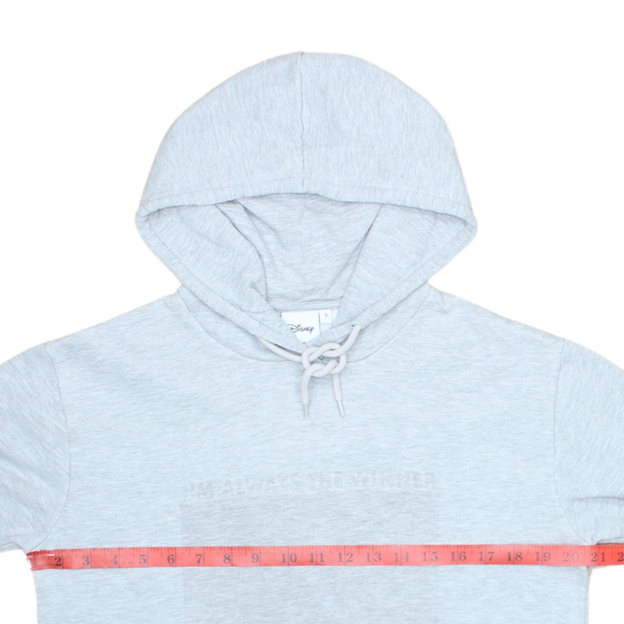 Disney Womens Grey Pullover Hoodie Size S Cotton Blend Casual