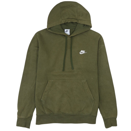 Nike Men’s Green Pullover Hoodie M Logo Fleece Sweatshirt