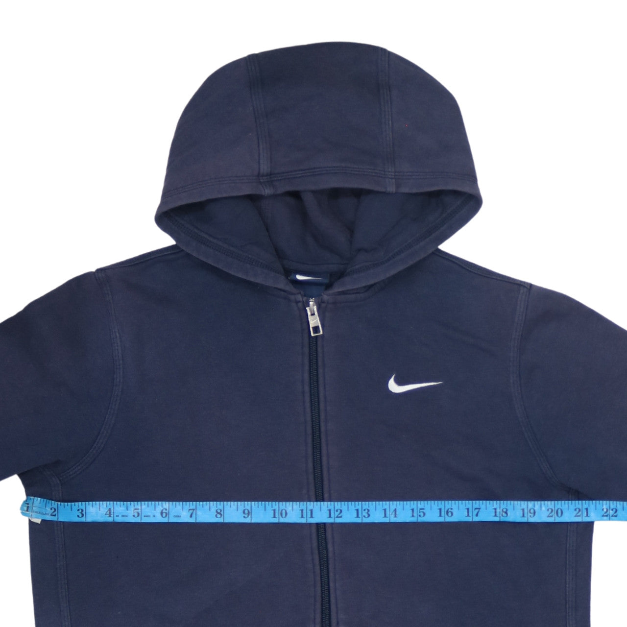 Nike Boys Blue Full Zip Hoodie Sweatshirt 13-15Y XL Fleece Sportswear