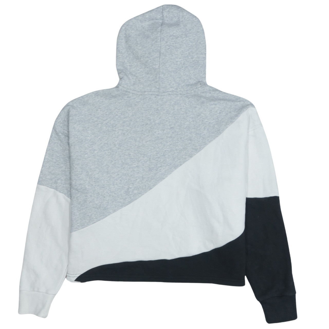 Puma Womens Grey White Black Colourblock Hoodie Size M Pullover