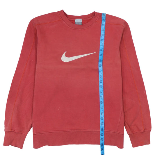 Nike Mens Red L Sweatshirt Crew Neck Pullover Logo Sportswear