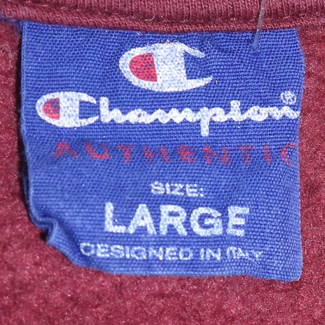 Champion Men’s Red Pullover Sweatshirt Large Logo Crew Neck