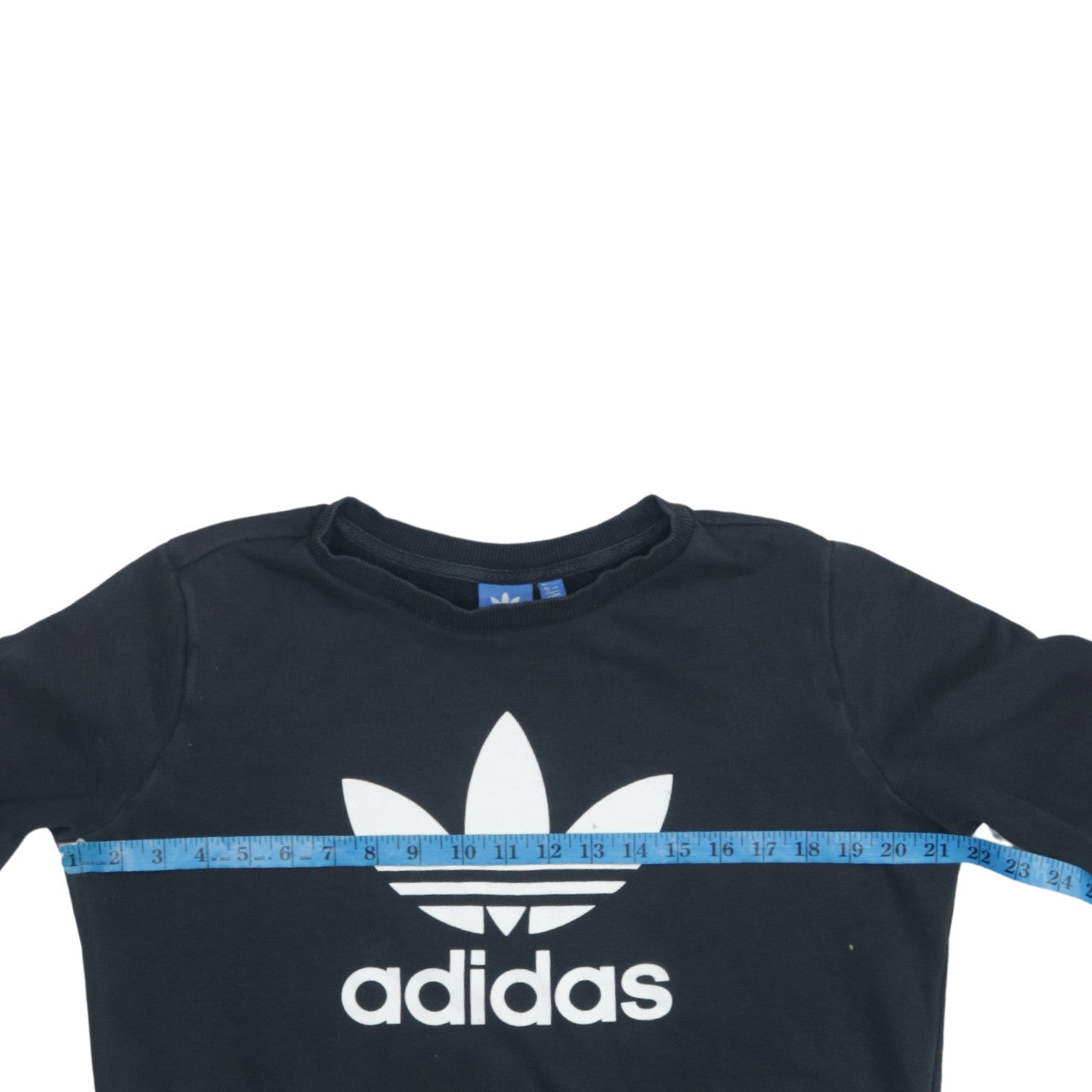 Adidas Womens Black Size 12 Logo Sweatshirt Pullover Cotton