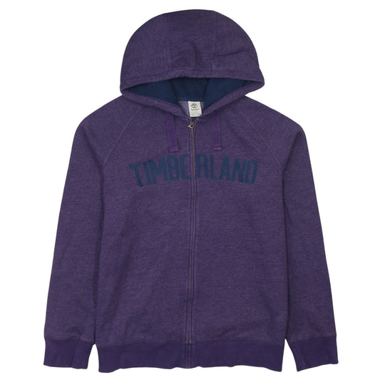 Timberland Womens Purple Hoodie XL Full Zip Slim Fit Cotton Blend