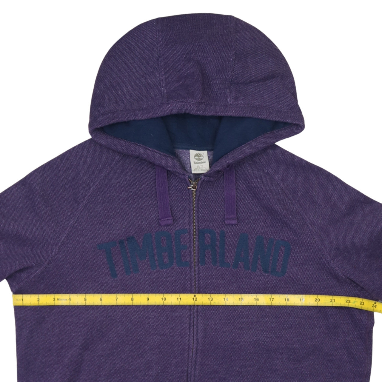 Timberland Womens Purple Hoodie XL Full Zip Slim Fit Cotton Blend