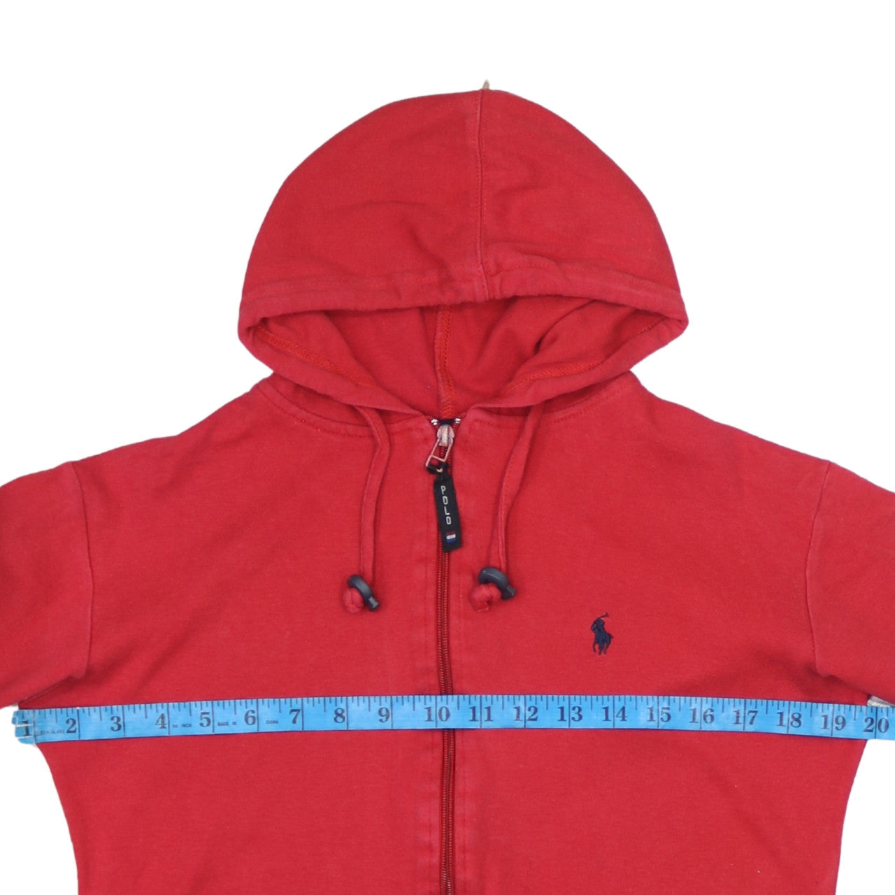 Ralph Lauren Boys Red XL Full Zip Hoodie Jacket Cotton Logo Casual