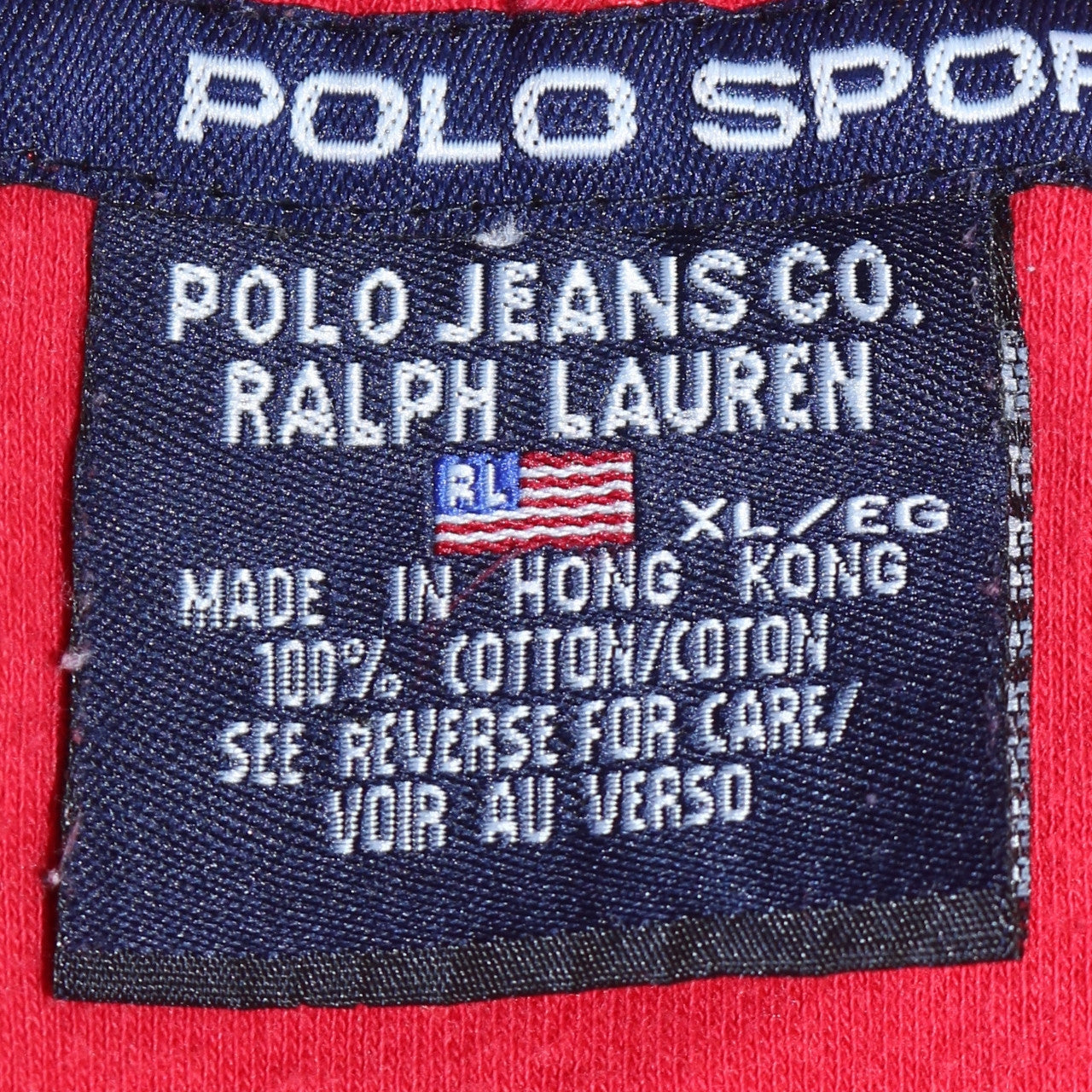 Ralph Lauren Boys Red XL Full Zip Hoodie Jacket Cotton Logo Casual