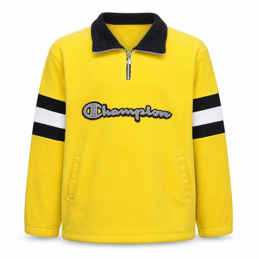 Champion Boys Yellow Fleece 1/4 Zip Logo Sweatshirt 11-12 Years