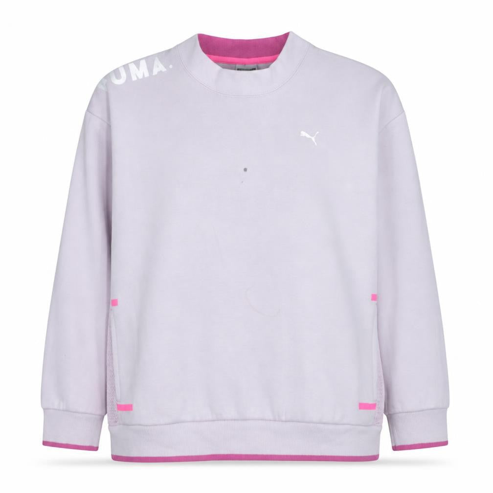 Womens UK 10 Relaxed PUMA Pink Pullover Sweatshirt