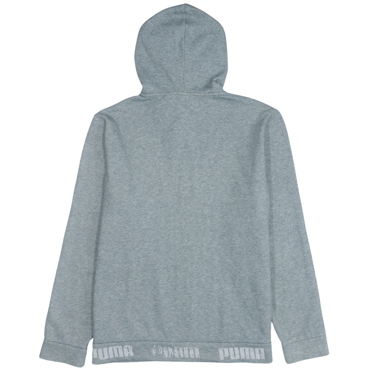 Puma Mens Grey Pullover Hoodie Size L Logo Print Sportswear