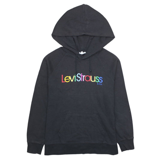 Levi Strauss Men's Black Medium Pullover Hoodie Logo Graphic