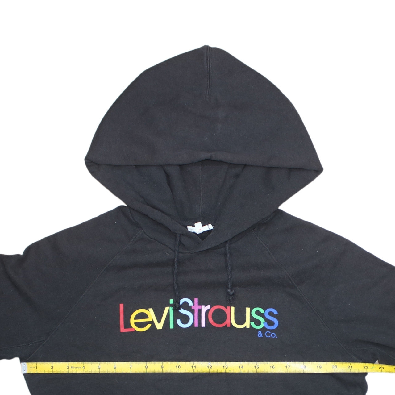 Levi Strauss Men's Black Medium Pullover Hoodie Logo Graphic