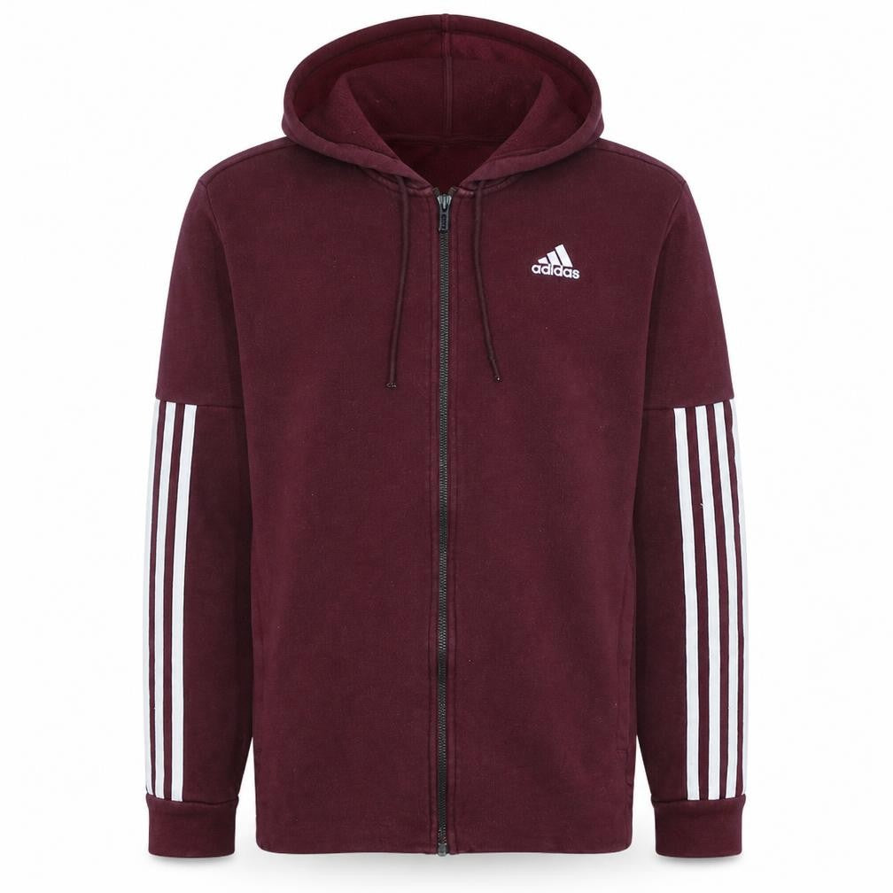 Mens UK M Regular adidas Red Full Zip Hoodie