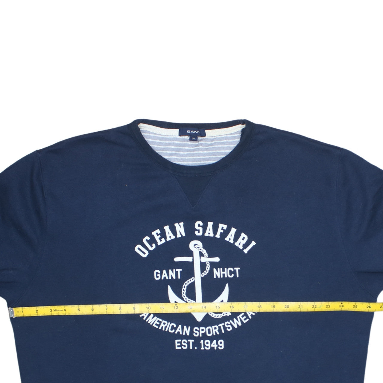 Gant Men’s 3XL Blue Pullover Sweatshirt Nautical Graphic Long Sleeve