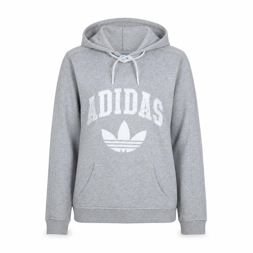 Womens UK 12 Regular adidas Grey Pullover Hoodie