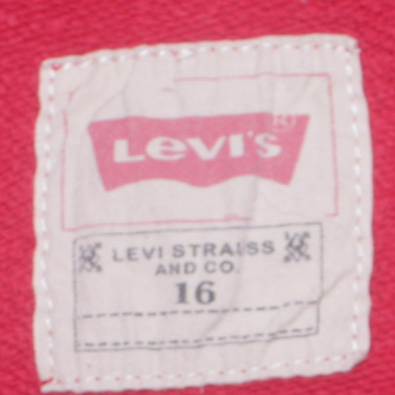 Levi's Boys Red Pullover Hoodie 16 Years Graphic Logo Casual Sweatshirt