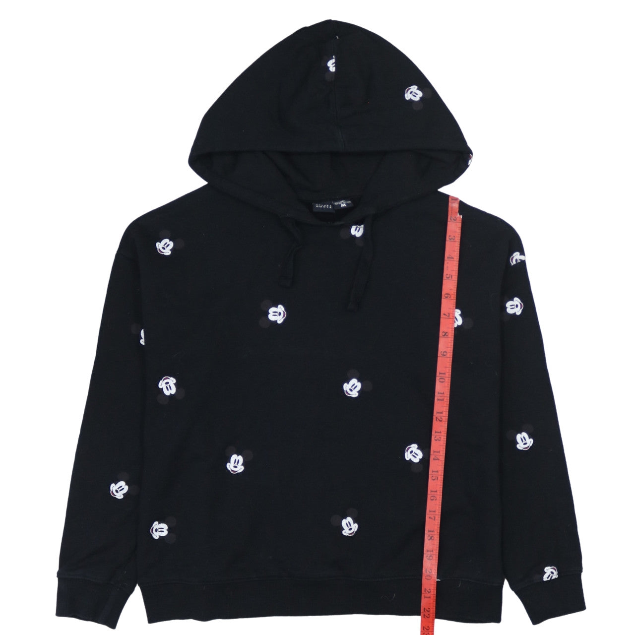 Disney Women Black Mickey Mouse Pullover Hoodie Size S Regular Fit
