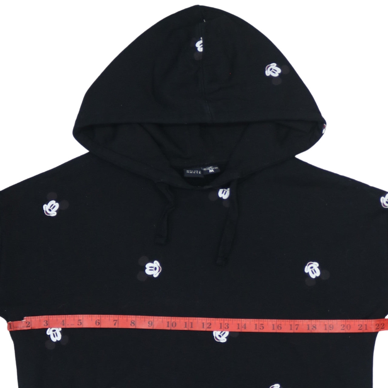 Disney Women Black Mickey Mouse Pullover Hoodie Size S Regular Fit