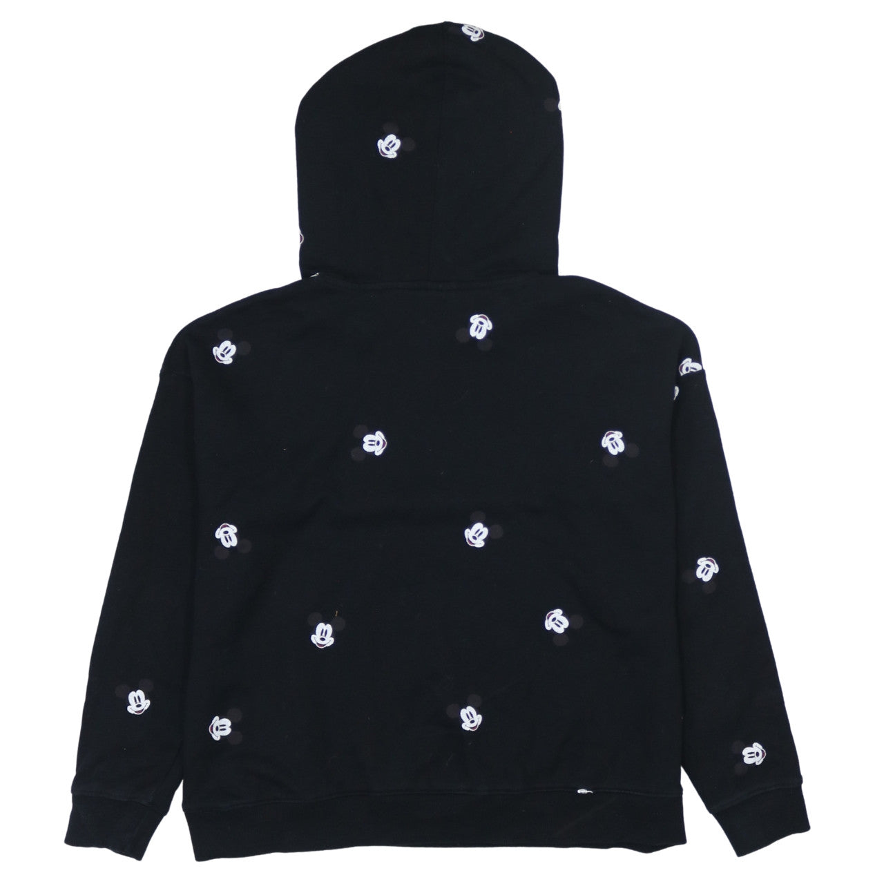 Disney Women Black Mickey Mouse Pullover Hoodie Size S Regular Fit