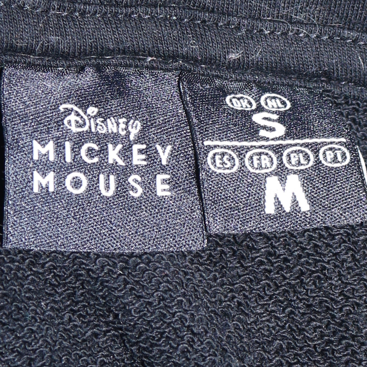 Disney Women Black Mickey Mouse Pullover Hoodie Size S Regular Fit