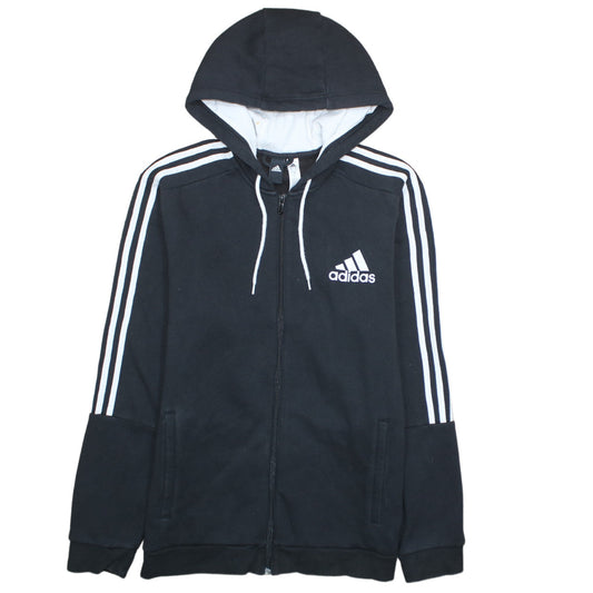 Adidas Men’s Black Full Zip Hoodie L Sports Activewear