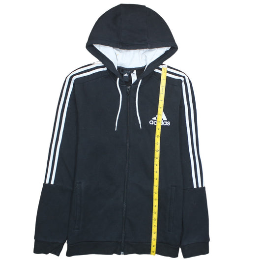 Adidas Men’s Black Full Zip Hoodie L Sports Activewear