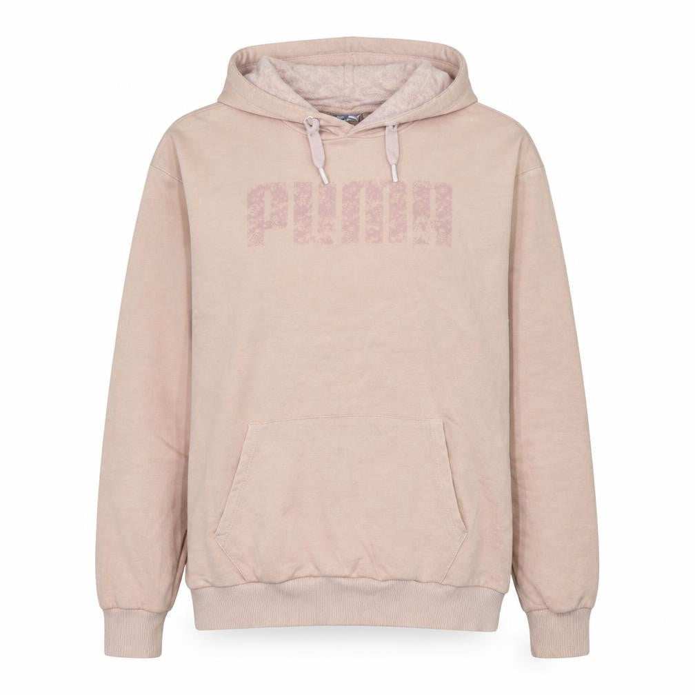 Womens UK 12 Regular PUMA Pink Pullover Hoodie