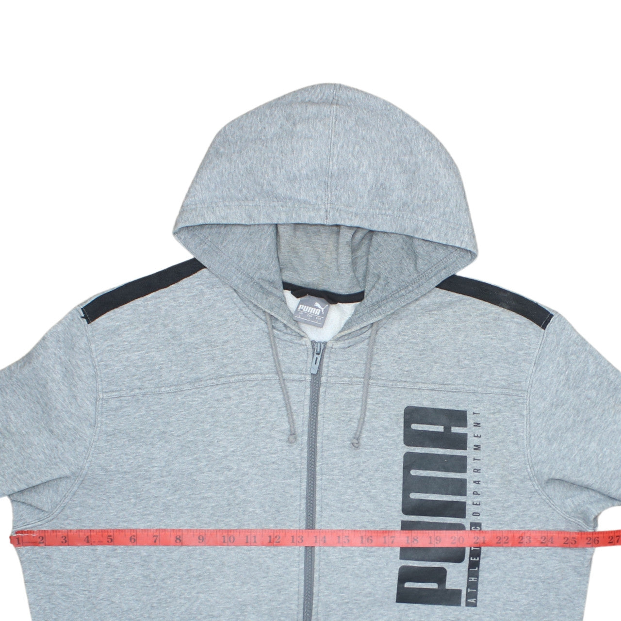Puma Mens Grey Full Zip Hoodie Sweatshirt Size L Sportswear