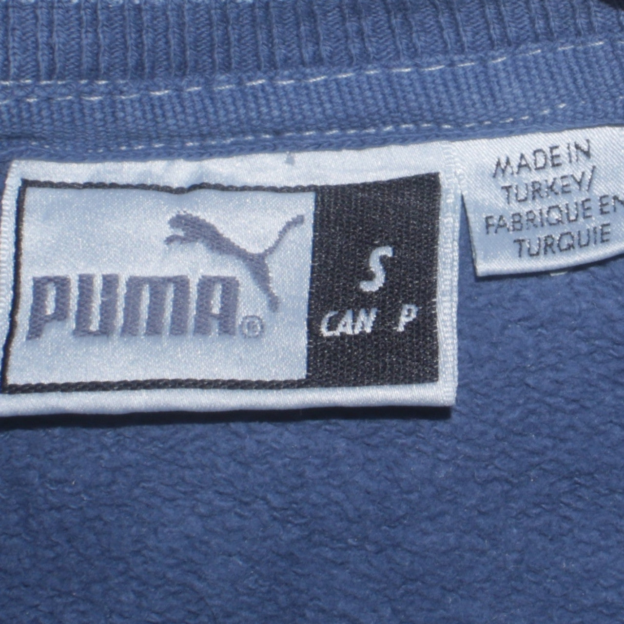 Puma Men’s Blue Sweatshirt S Pullover Crew Neck Long Sleeve Logo