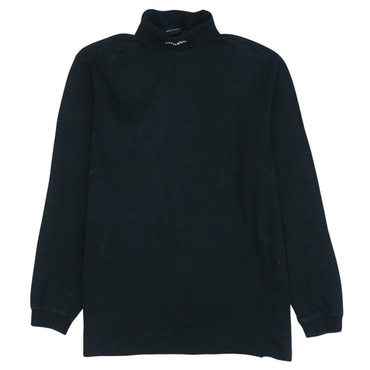 Ellesse Men’s Black Long Sleeve Roll Neck Cotton T-Shirt Size L