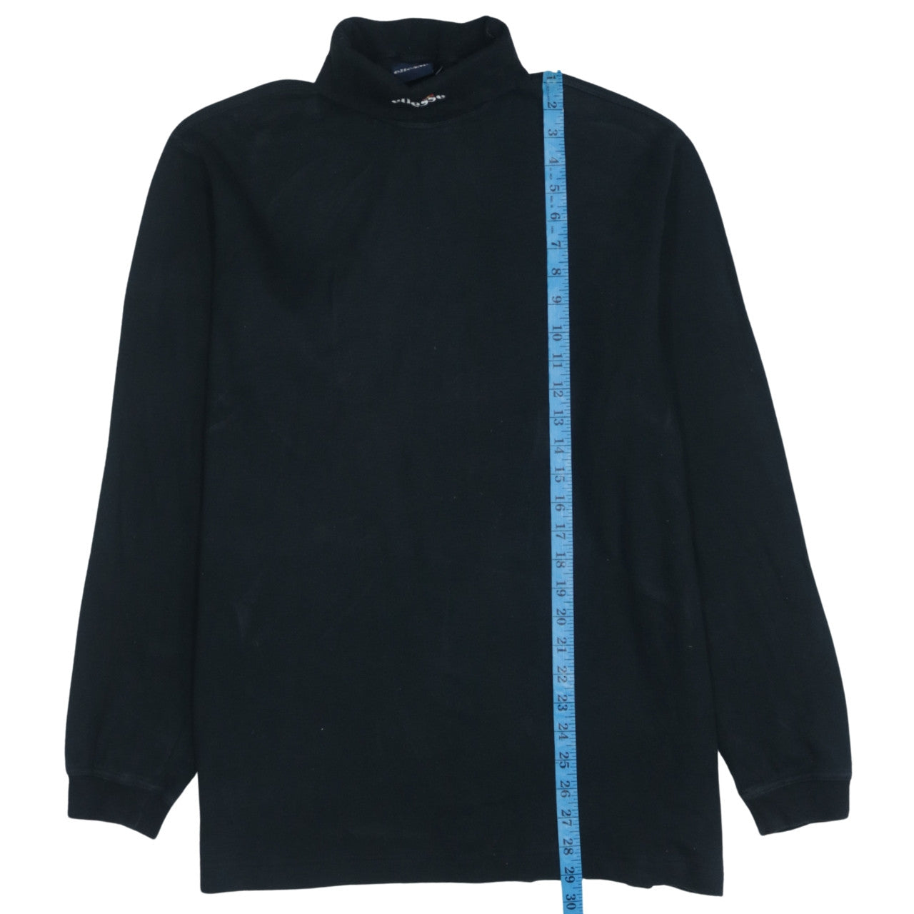 Ellesse Men’s Black Long Sleeve Roll Neck Cotton T-Shirt Size L