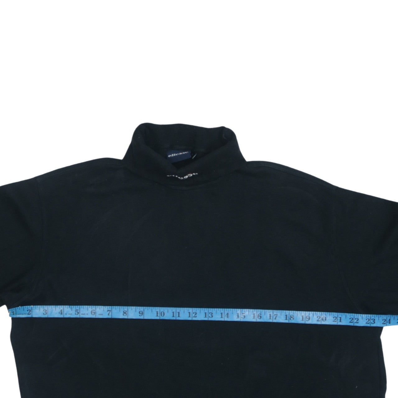 Ellesse Men’s Black Long Sleeve Roll Neck Cotton T-Shirt Size L