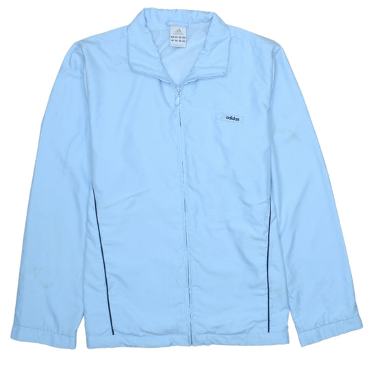 Adidas Women Blue Size 12 Track Jacket Lightweight Full Zip