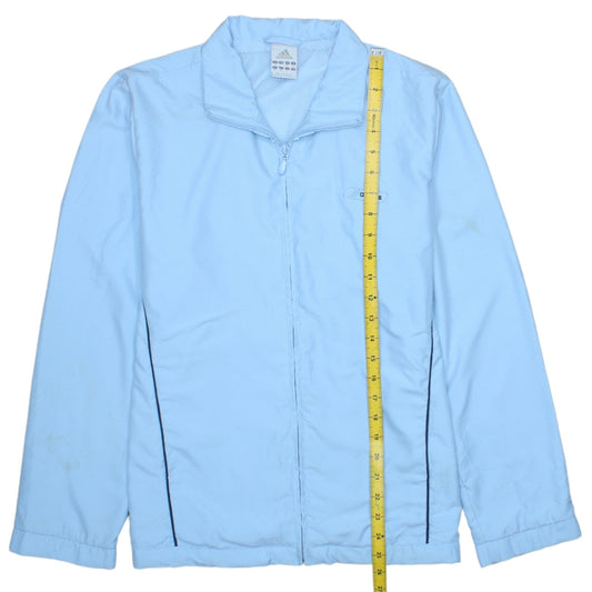 Adidas Women Blue Size 12 Track Jacket Lightweight Full Zip
