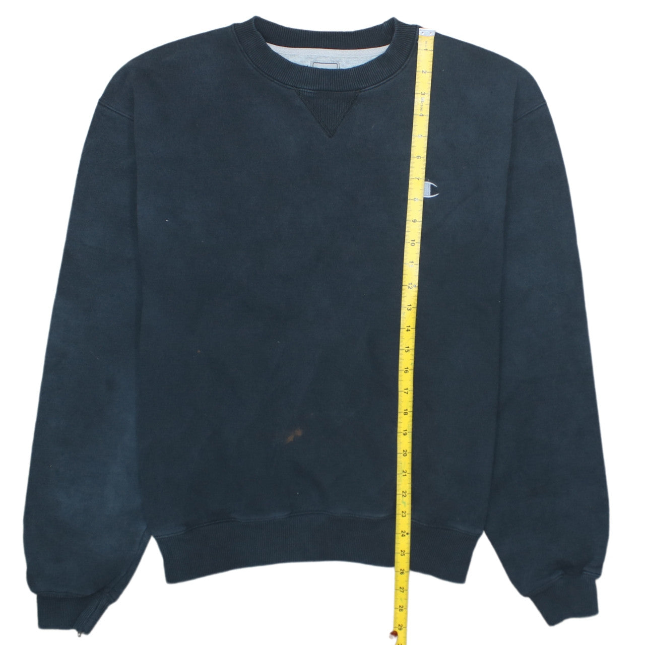 Champion Men's Black Medium Pullover Sweatshirt Crew Neck Logo