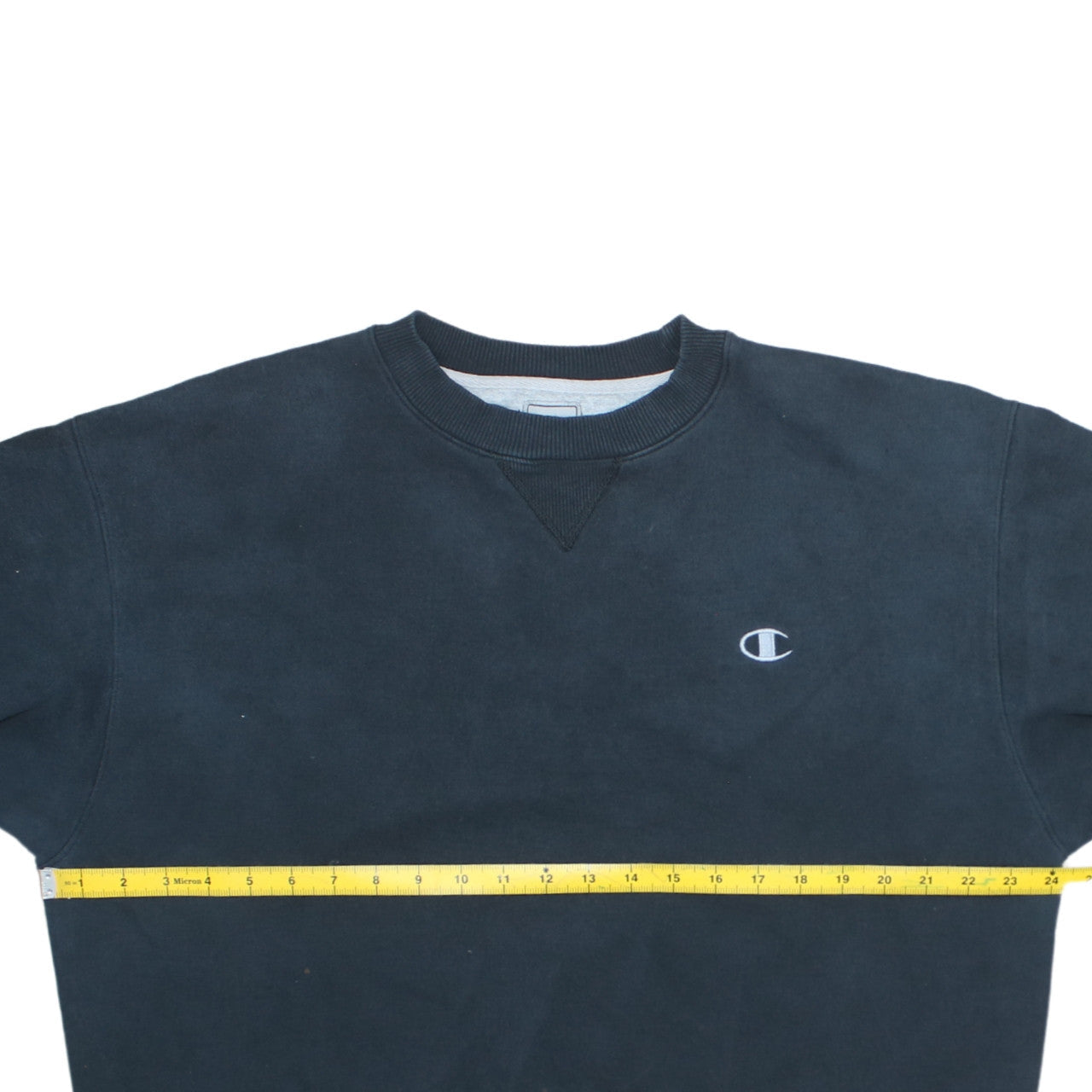 Champion Men's Black Medium Pullover Sweatshirt Crew Neck Logo